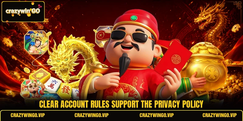 Clear account rules support the privacy policy
