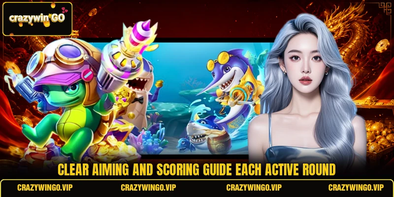 Clear aiming and scoring guide each active round