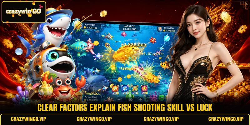 Clear factors explain fish shooting skill vs luck