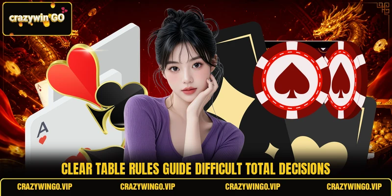 Clear table rules guide difficult total decisions