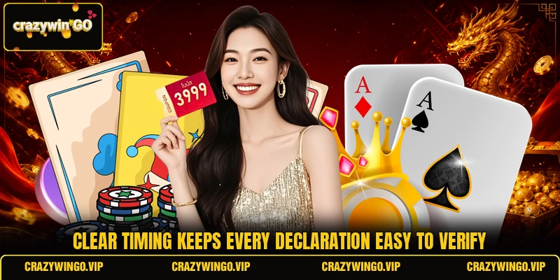 Clear timing keeps every declaration easy to verify