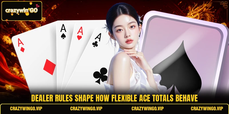 Dealer rules shape how flexible ace totals behave