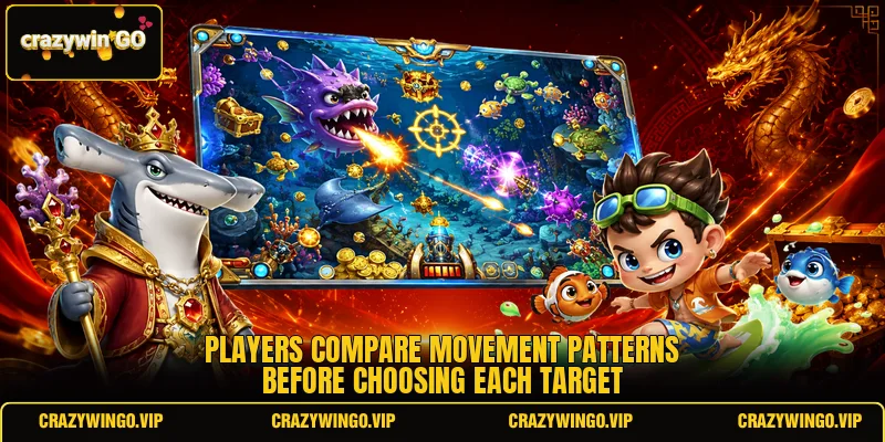 Players compare movement patterns before choosing each target