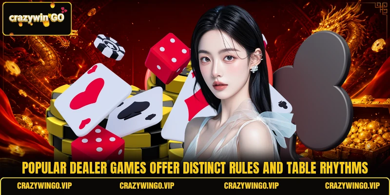 Popular dealer games offer distinct rules and table rhythms