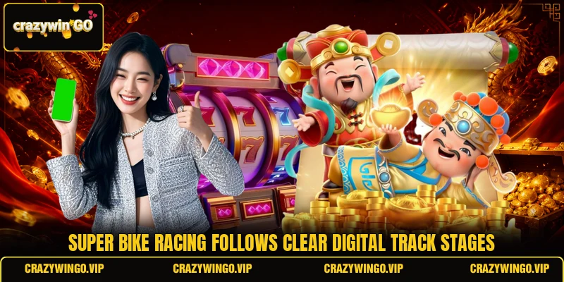 Super Bike racing follows clear digital track stages
