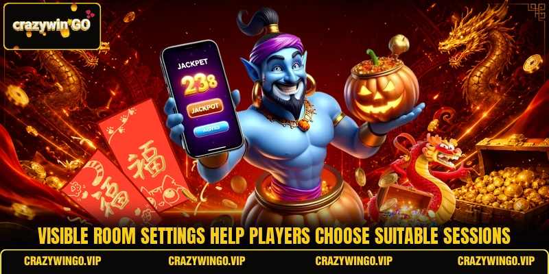 Visible room settings help players choose suitable sessions
